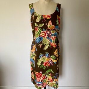 Talbots Stencilled Floral Cotton Dress